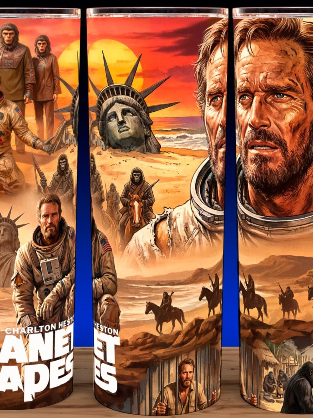 Planet of the Apes 1968 Charleston Heston Movie Cup Mug Tumbler 20oz